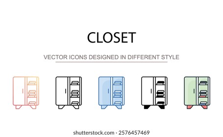 Closet icon design with white background stock illustration