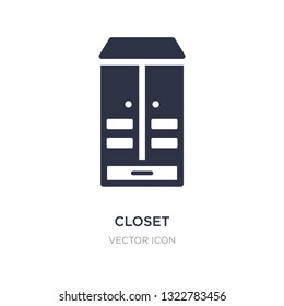 closet icon on white background. Simple element illustration from Furniture concept. closet sign icon symbol design.