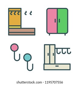closet icon set. vector set about hanger and wardrobe icons set.