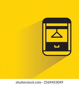 closet icon with shadow on yellow background