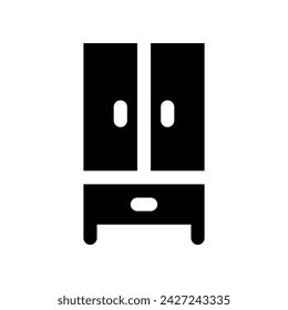 icono de closet. icono de glifo vectorial para su sitio web, móvil, presentación y diseño de logotipo.
