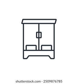 ícone de armário. vetor.Sinal de estilo traço.linear editável para usar design da Web,ilustração logo.Symbol.