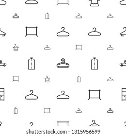 closet icons pattern seamless white background. Included editable outline hanger, clothes on hanger, wardrobe icons. closet icons for web and mobile.