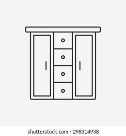 closet line icon