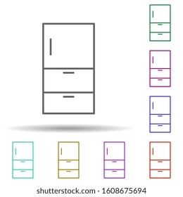 closet multi color style icon. Simple thin line, outline vector of furniture icons for ui and ux, website or mobile application