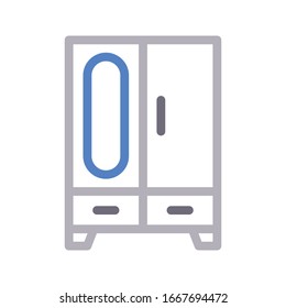 closet vector color line icon 
