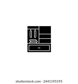 Closet vector icon illustration sign