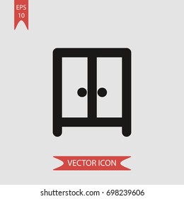 Closet vector icon, illustration symbol