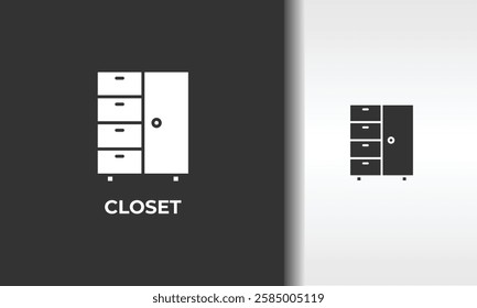 Closet Vector, Icon Or Logo Sign Isolated Symbol Illustration
