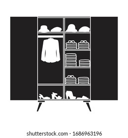 Closet vector icon.Black vector icon isolated on white background closet .