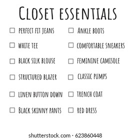closet wardrobe essentials list