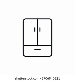 closet wardrobe icon sign vector
