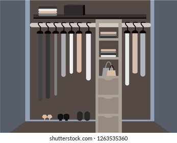 closet woman vector