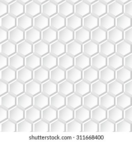 Closeup 3d white texture. Seamless vector pattern.