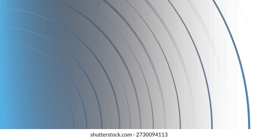 Nahaufnahme abstrakter konzentrischer Kreise mit Farbverlauf-Hintergrund, der von blau nach grau übergeht.