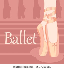 Close-up of ballet dancer slippers