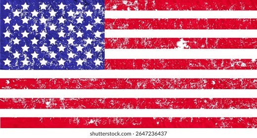 Closeup bendera Amerika grunge. Closeup of grunge American flag.