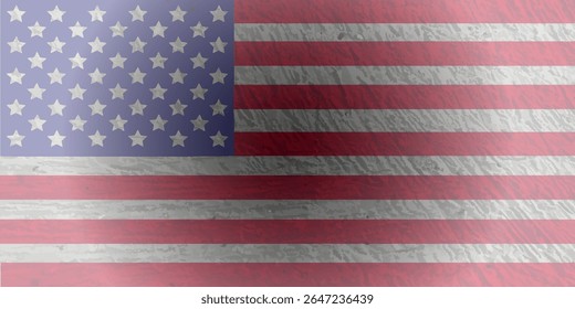 Closeup bendera Amerika grunge. Closeup of grunge American flag. united states flag. vector illustration