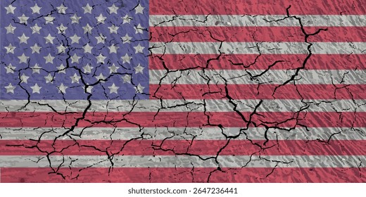 Closeup bendera Amerika grunge. Closeup of grunge American flag.