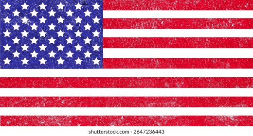 Closeup bendera Amerika grunge. Closeup of grunge American flag. united states flag. vector illustration