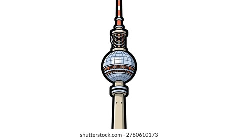 Closeup of Berlin Television Tower sphere