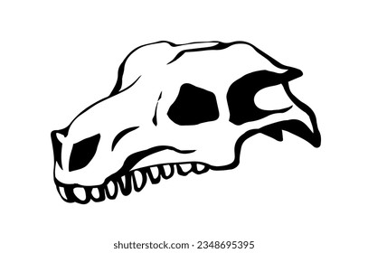 Closeup big white limb goat pet leg eat part antique retro age bull hip hunt nature element. Line hand drawn old die ram roe cow sheep body fibula joint dog wolf food meal icon sign sketch art cartoon