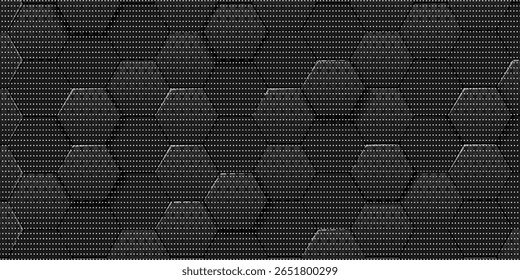 Close-up of black background texture,macro black background texture,Seamless pattern of texture silver or stainless steel hexagon for background. Abstract, Art and Close up object concept