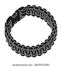 Close-up of a black chain link bracelet with clasp on white background