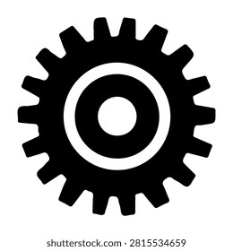 Close-up of a black gear wheel representing machinery and industrial technology, emphasizing precision and engineering craftsmanship.