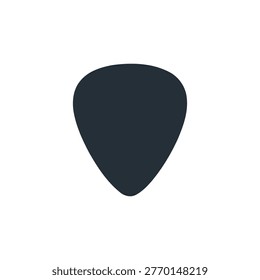 Closeup of a black guitar pick