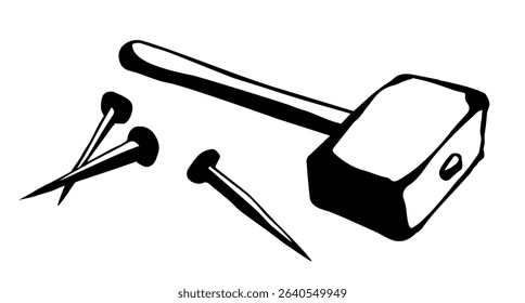 Closeup black line hand drawn rough big heavy rusty steel hit build logo retro stone age outlin art doodle style Close up pain view white god Jesus Christ calvary crucify death bible gospel faith text