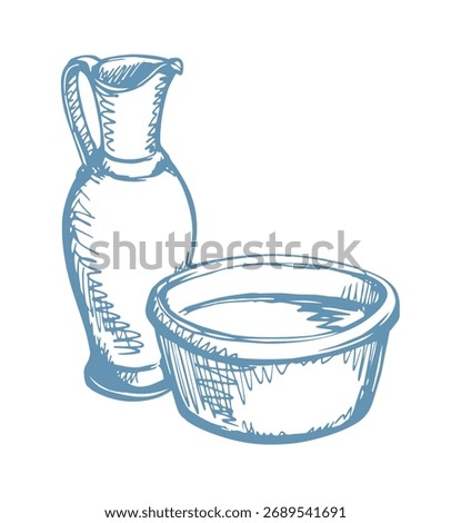 Closeup black pencil hand drawn art sign retro age beauty holy jew girl slave love gospel hot soak wet jug. Female human kid old church male sacred easter serve lord god priest skin concept text space