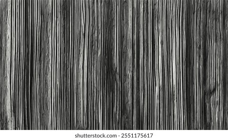 A close-up of a black wood texture with long vertical grain lines. Wood texture. 