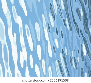 Close-up blur of blue water on the surface. Abstract of surface blue water reflected by sunlight for background. Top view of blue water.