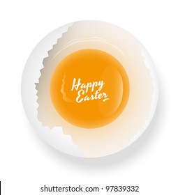 Closeup of Broken Egg