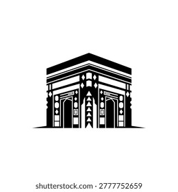 Closeup of building facade architecture