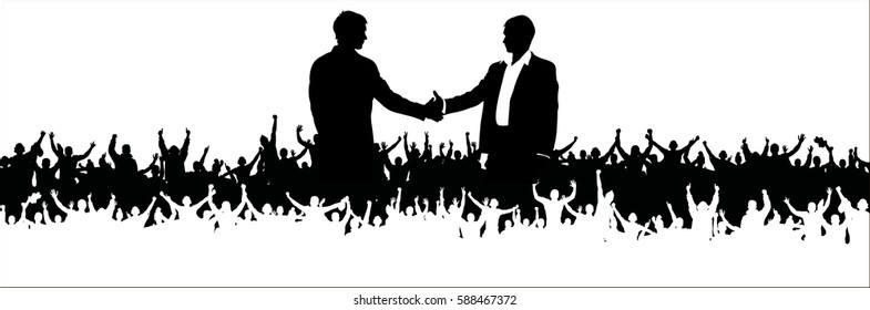 Closeup of a business handshake