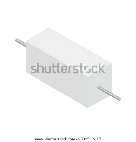 Closeup ceramic resistors on white background. Vector illustration EPS 10.