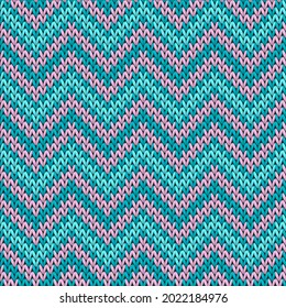Vector geométrico de textura de punto de rayas de chevron cerrado sin fisuras. Impresión de tela de ropa de cama. Patrón clásico de punto caliente sin costura. Resumen de fondo de pantalla de Navidad.