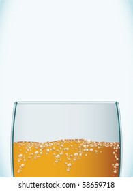 Closeup of a cold beer glass