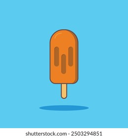 Closeup colorful ice cream ice cream pop illustrations Top view with solid color background