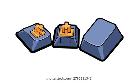 Closeup of computer keyboard buttons