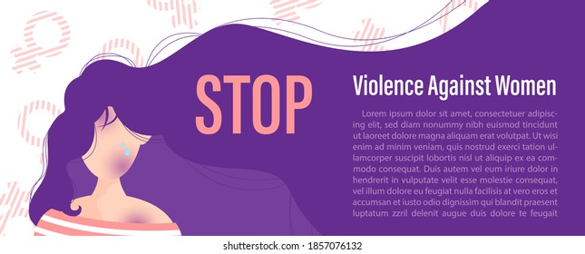 Closeup and crop woman cartoon character being abused with slogan of International day for Elimination Violence Against women, example texts on sign of women and white background.