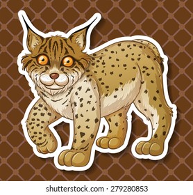 Closeup cute minx with brown background