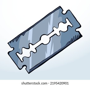 Afilada hoja de acero. Dibujo de vectores