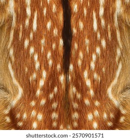 Close-Up of Deer Fur Texture with White Spots, Perfect for Fashion and Hunting Themes