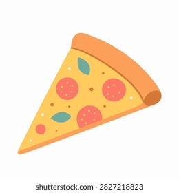 A close-up of a delicious pizza slice topped with pepperoni, cheese, and herbs, showcasing a crispy crust and melted cheese.