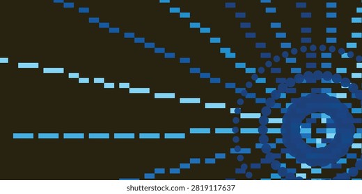 Close-up digital glitch art showcasing vibrant blue and white pixel distortions for modern designs and tech themes.