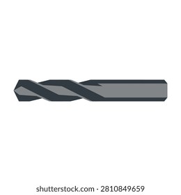 Close-up of a drill bit tool on a white background for industrial use