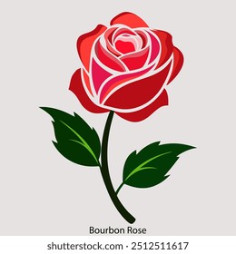 Close-Up of Elegant Bourbon Rose in Full Bloom Soft Pink Bourbon Rose Petals with Dew Drops  Vintage Bourbon Rose Arrangement in Garden